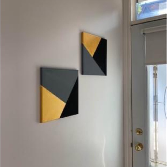 Pair of handmade canvas art - Picture 3 of 4